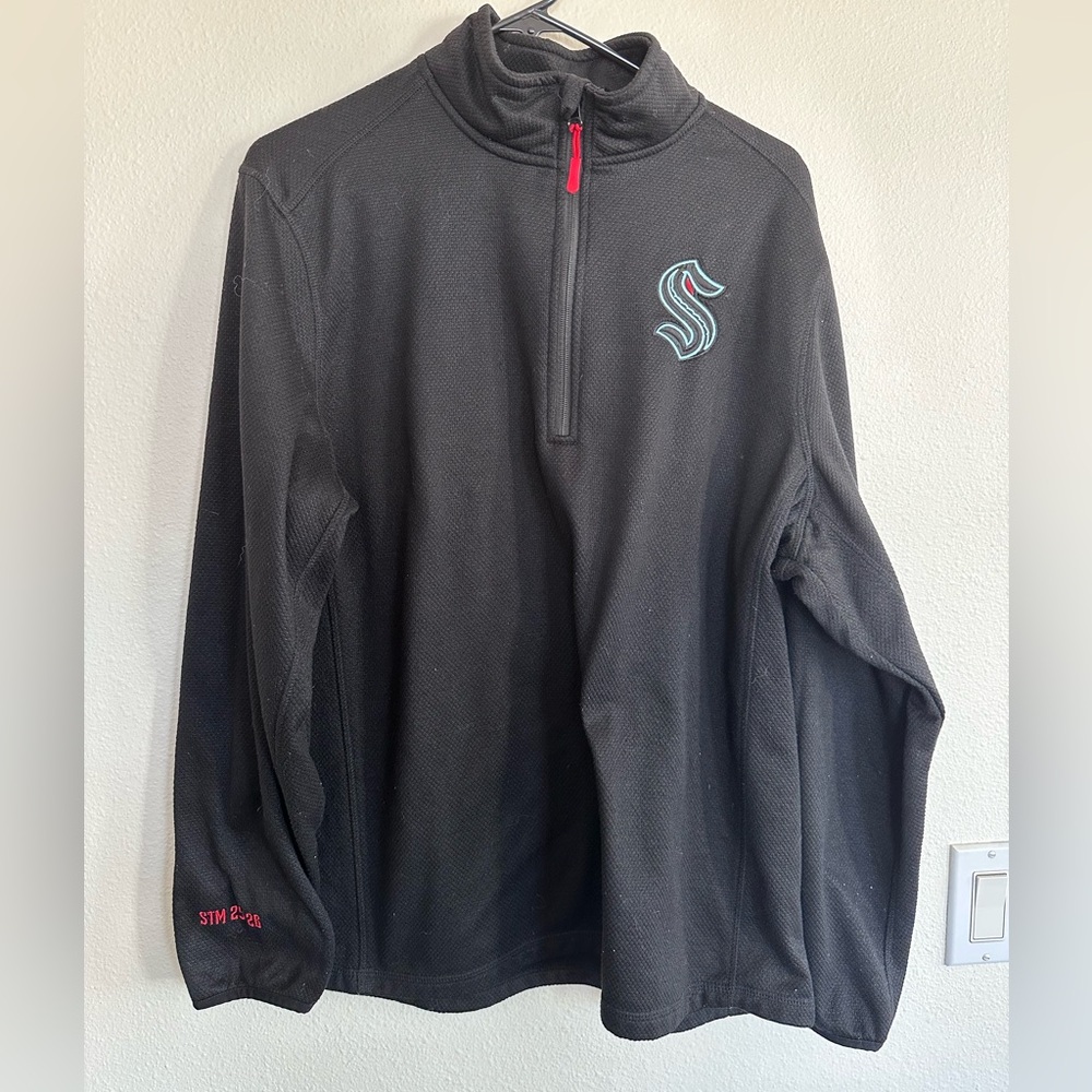 Seattle Kraken Season Ticket Member 25-26 Black Quarter-Zip Pullover